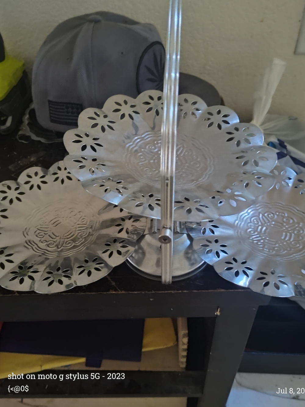 Generic Silver Three-Tier Metal Candy Trey